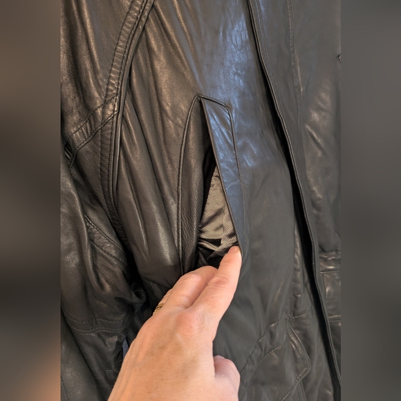 Kasper Leather Military Field Jacket - Picture 5 of 13